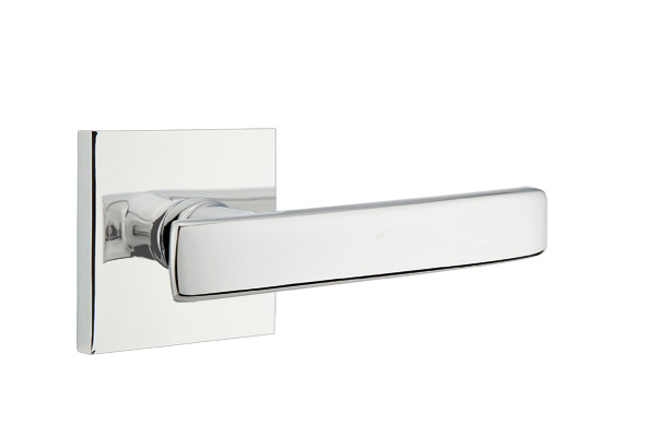 Geneva Lever with Square Rosette shown in Polished Chrome